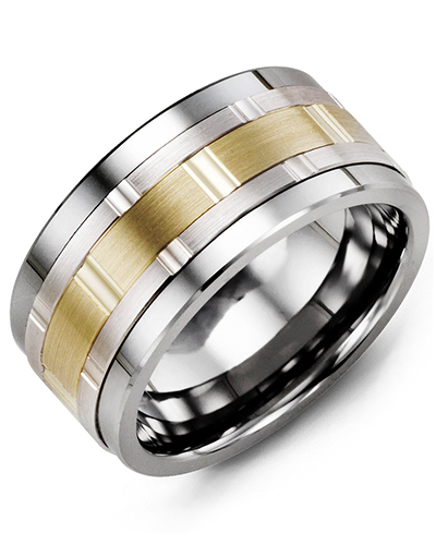 MJC110CN Men's Tungsten & Gold Wedding Ring