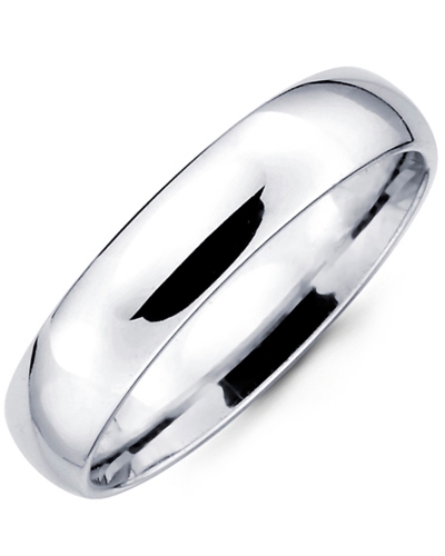 10k Solid White Gold 2mm Size 8 Plain Mens and Womens Wedding Band Ring 2 MM