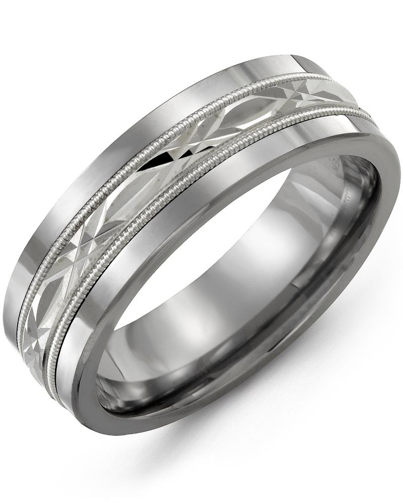 Men's & Women's Tungsten & White Gold Wedding Band from MADANI Rings. Wedding bands, fashion rings, promise rings, made of Tungsten, Ceramic, Cobalt, and Gold. View the collection at madanirings.com