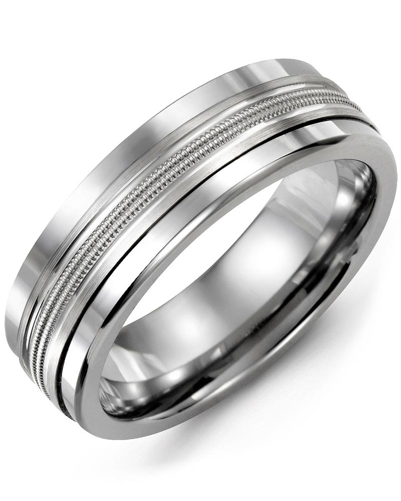 Men's & Women's Cobalt & White Gold Wedding Band from MADANI Rings. Wedding bands, fashion rings, promise rings, made of Tungsten, Ceramic, Cobalt, and Gold. View the collection at madanirings.com