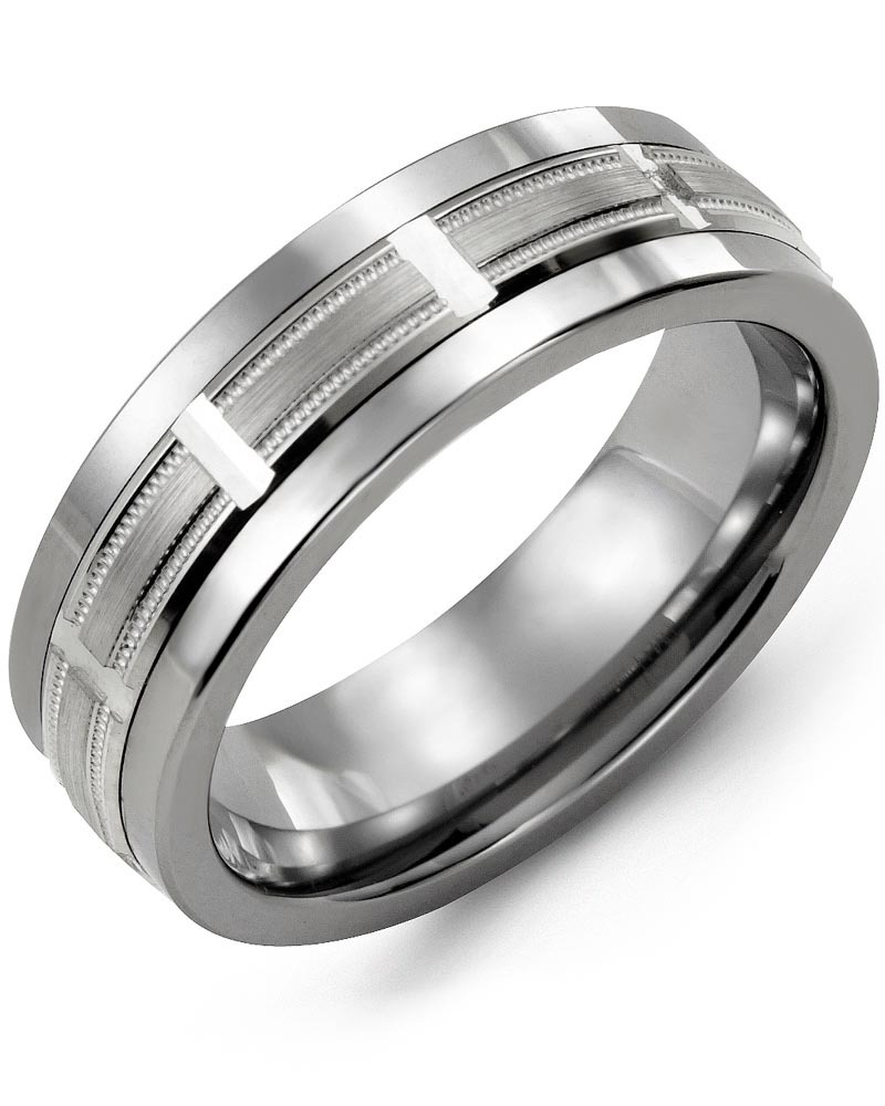 Men's & Women's Tungsten & White Gold Wedding Band from MADANI Rings. Wedding bands, fashion rings, promise rings, made of Tungsten, Ceramic, Cobalt, and Gold. View the collection at madanirings.com