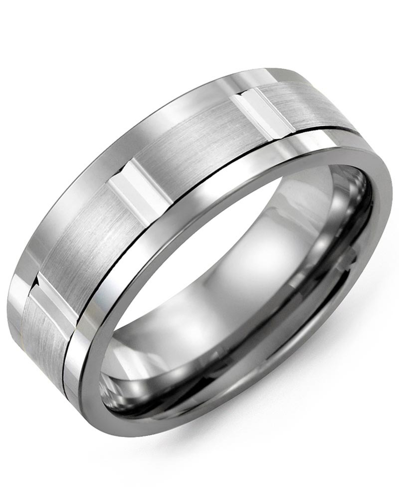 Men's & Women's Tungsten & White Gold Wedding Band