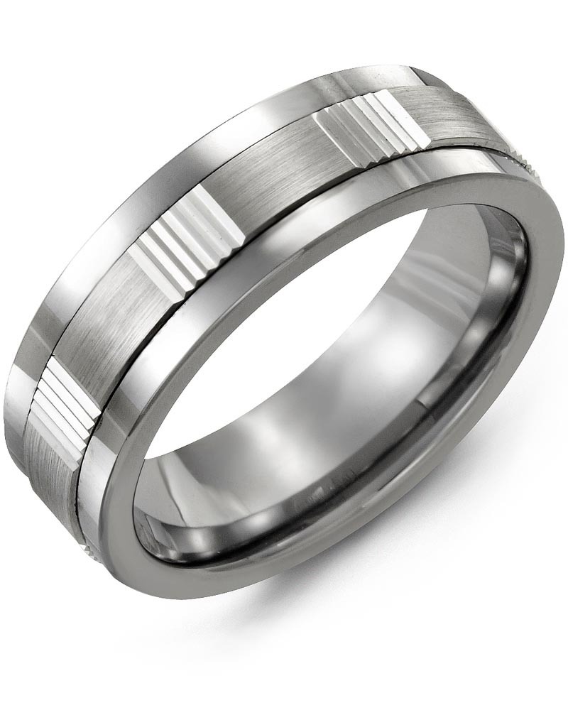 Men's & Women's Cobalt & White Gold Wedding Band