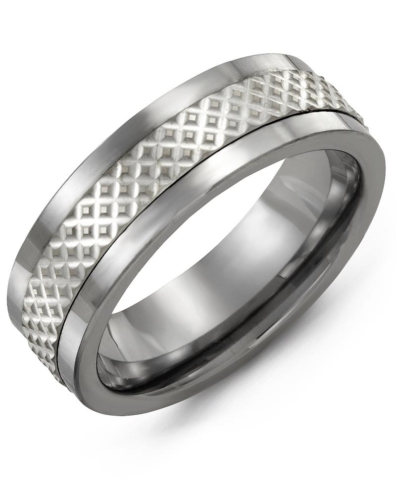 Men's & Women's Tungsten & White Gold Wedding Band