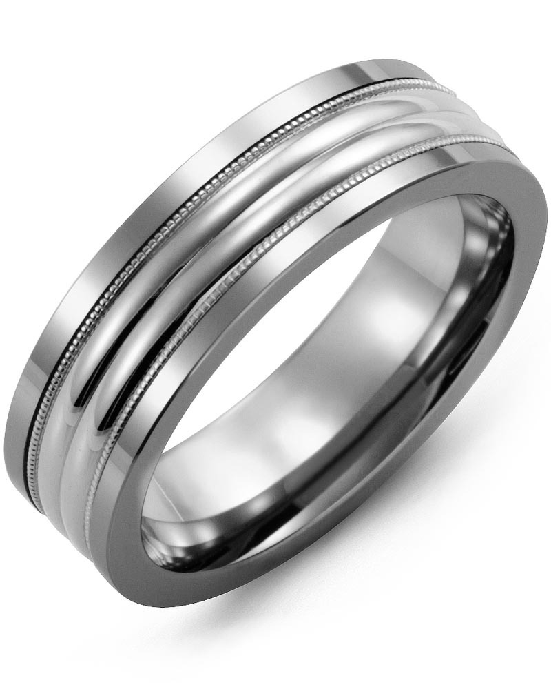 Men's & Women's Cobalt & White Gold Wedding Band from MADANI Rings. Wedding bands, fashion rings, promise rings, made of Tungsten, Ceramic, Cobalt, and Gold. View the collection at madanirings.com