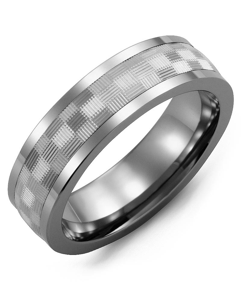 Men's & Women's Tungsten & White Gold Wedding Band
