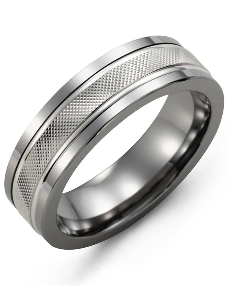 Men's & Women's Tungsten & White Gold Wedding Band from MADANI Rings. Wedding bands, fashion rings, promise rings, made of Tungsten, Ceramic, Cobalt, and Gold. View the collection at madanirings.com