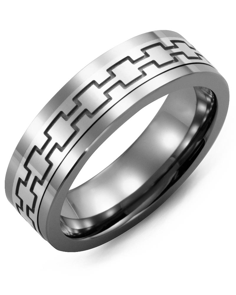 Men's & Women's Tungsten & White Gold Wedding Band