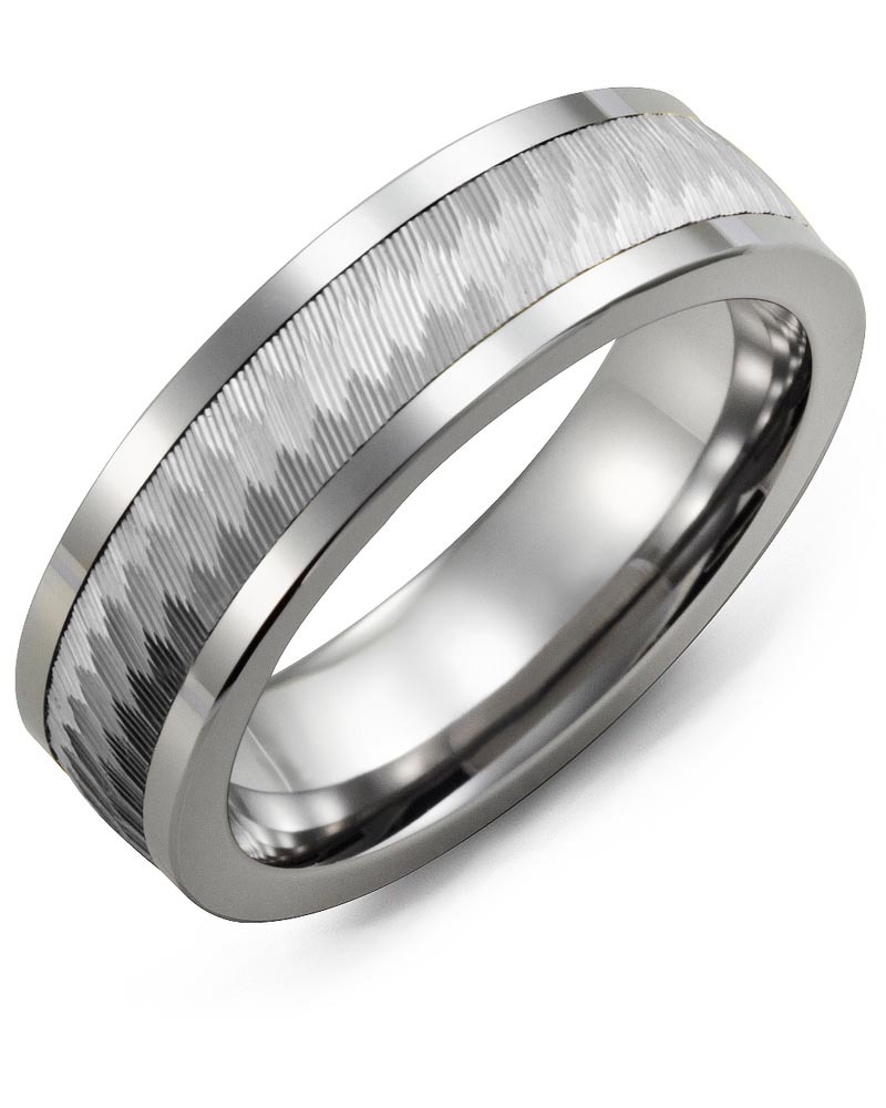 Men's & Women's Tungsten & White Gold Wedding Band
