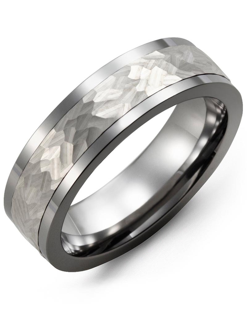 Men's & Women's Cobalt & White Gold Wedding Band