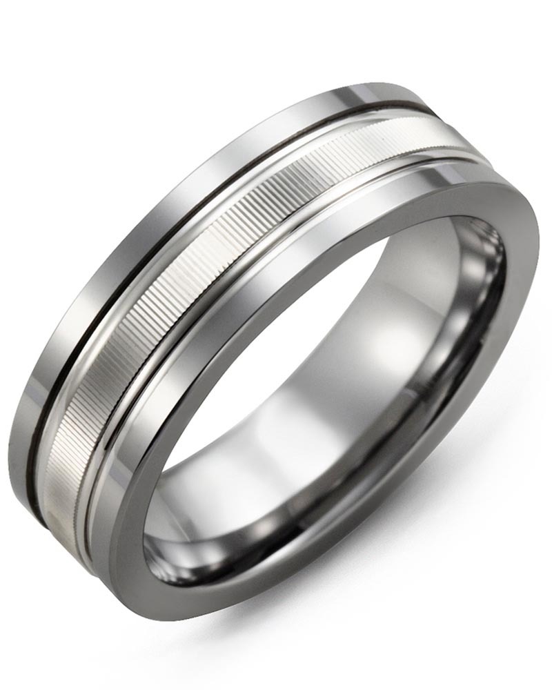 Men's & Women's Tungsten & White Gold Wedding Band