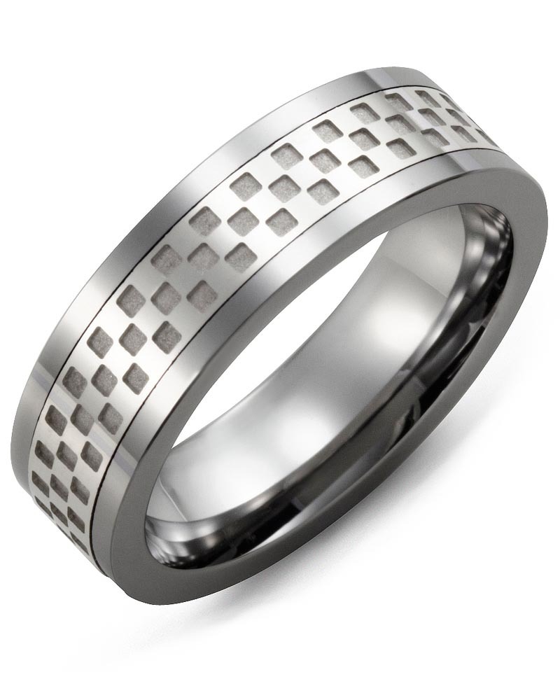 Men's & Women's Tungsten & White Gold Wedding Band
