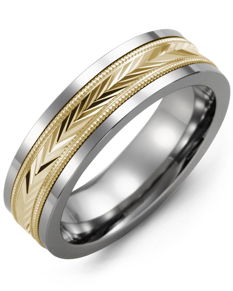 Men's & Women's Cobalt & Yellow Gold Wedding Band