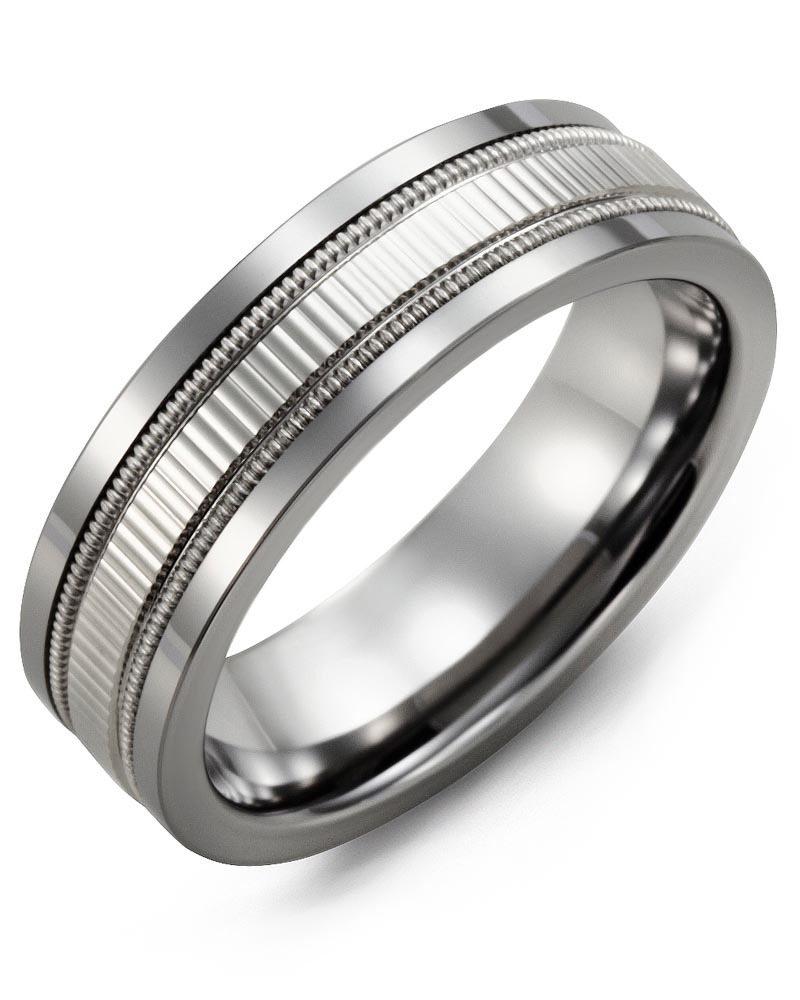 Men's & Women's Tungsten & White Gold Wedding Band