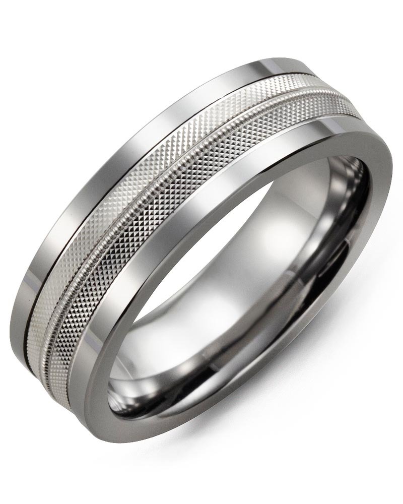 Men's & Women's Tungsten & White Gold Wedding Band from MADANI Rings. Wedding bands, fashion rings, promise rings, made of Tungsten, Ceramic, Cobalt, and Gold. View the collection at madanirings.com