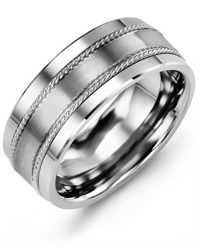 Men's & Women's Tungsten & White Gold Wedding Band