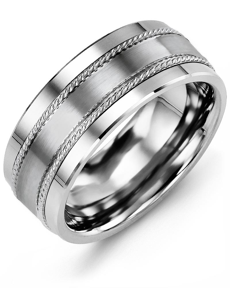 Men's & Women's Tungsten & White Gold Wedding Band