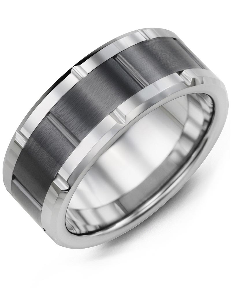 Men's & Women's Tungsten & Black Ceramic Wedding Band from MADANI Rings. Wedding bands, fashion rings, promise rings, made of Tungsten, Ceramic, Cobalt, and Gold. View the collection at madanirings.com