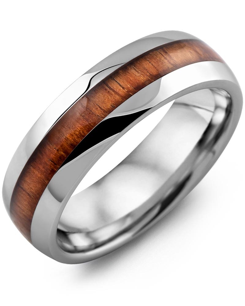 Men's & Women's Tungsten & Koa Wood Wedding Band from MADANI Rings. Wedding bands, fashion rings, promise rings, made of Tungsten, Ceramic, Cobalt, and Gold. View the collection at madanirings.com