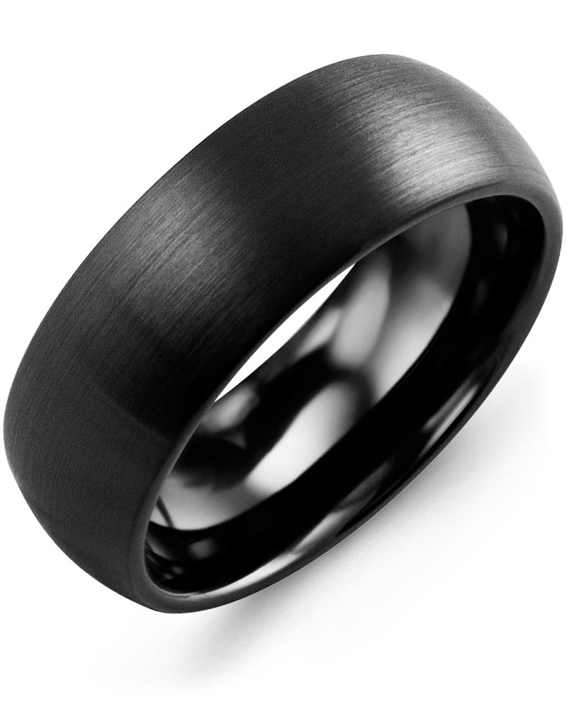 Men's & Women's Black Ceramic Wedding Band from MADANI Rings. Wedding bands, fashion rings, promise rings, made of Tungsten, Ceramic, Cobalt, and Gold. View the collection at madanirings.com