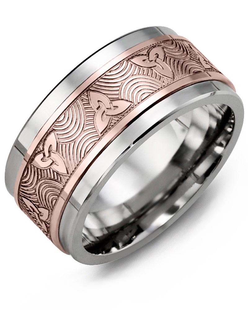 Men's & Women's Tungsten & Rose Gold Wedding Band