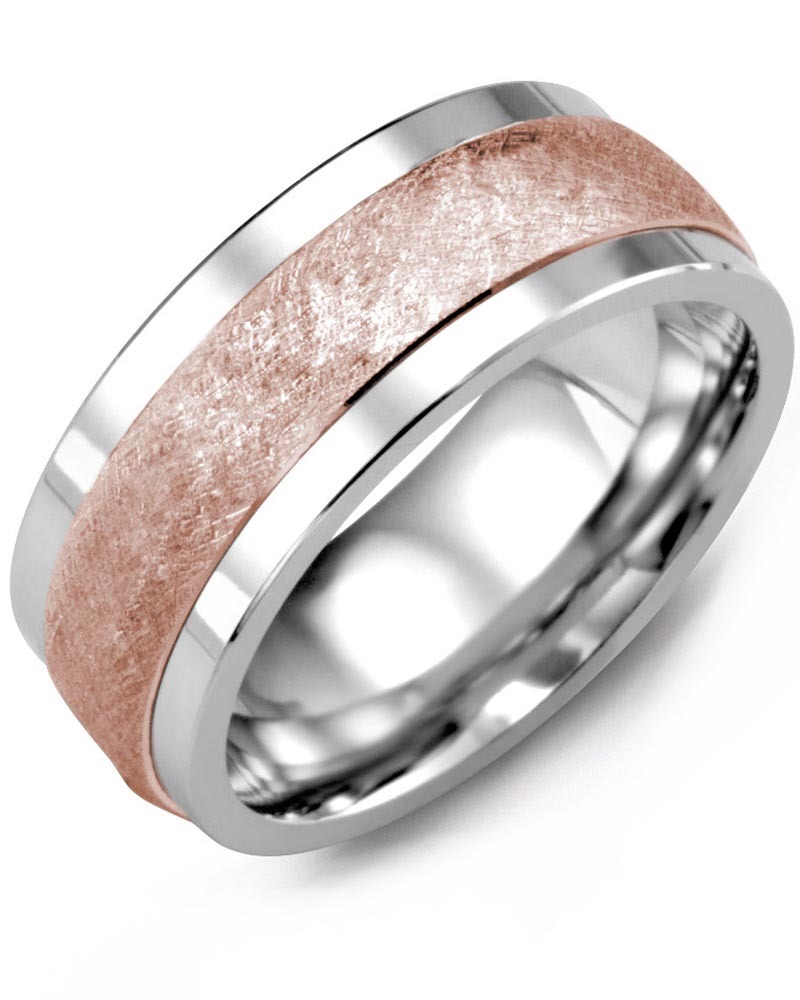 Men's & Women's Tungsten & Rose Gold Wedding Band