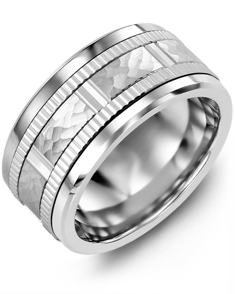 Men's & Women's Cobalt & White Gold Wedding Band