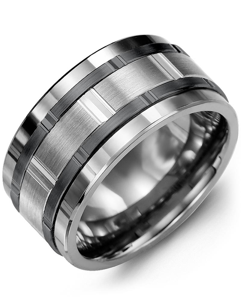 Men's & Women's Tungsten & White/Black Gold Wedding Band from MADANI Rings. Wedding bands, fashion rings, promise rings, made of Tungsten, Ceramic, Cobalt, and Gold. View the collection at madanirings.com