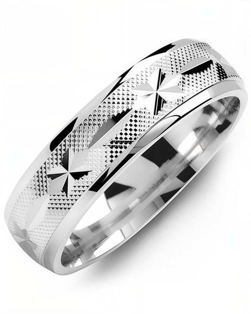 Men's & Women's White Gold Wedding Band
