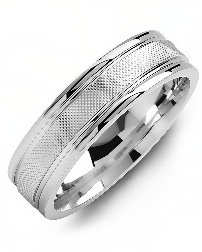 Men's & Women's White Gold Wedding Band