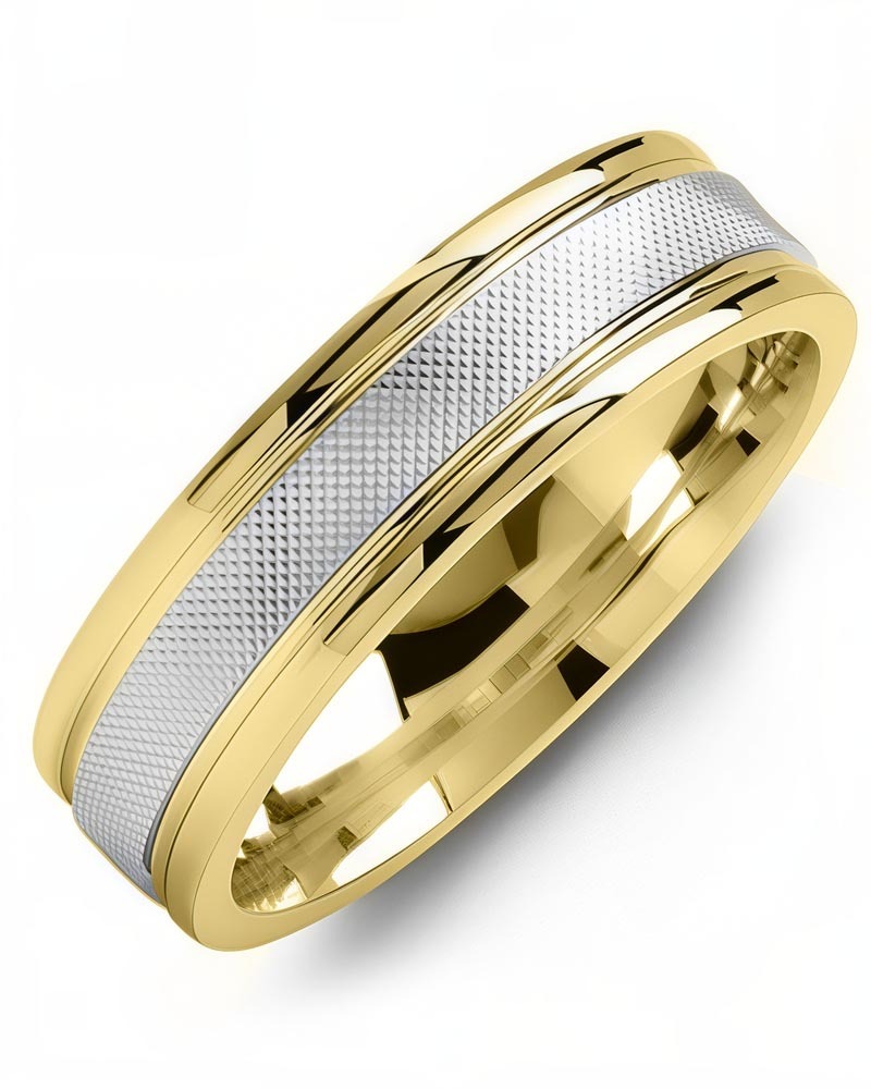 Men's & Women's Yellow Gold & White Gold Wedding Band