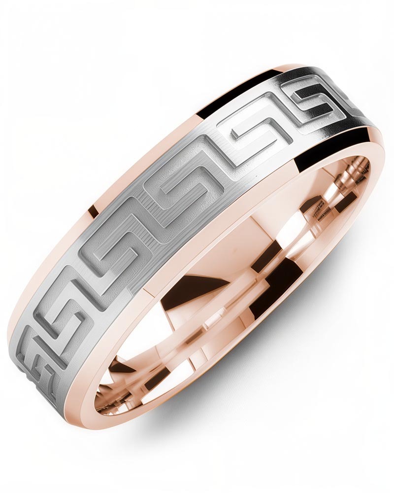 Men's & Women's Rose Gold & White Gold Wedding Band