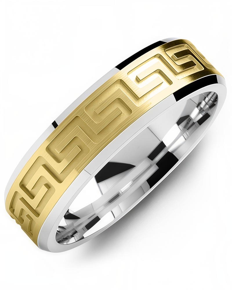Men's & Women's White Gold & Yellow Gold Wedding Band