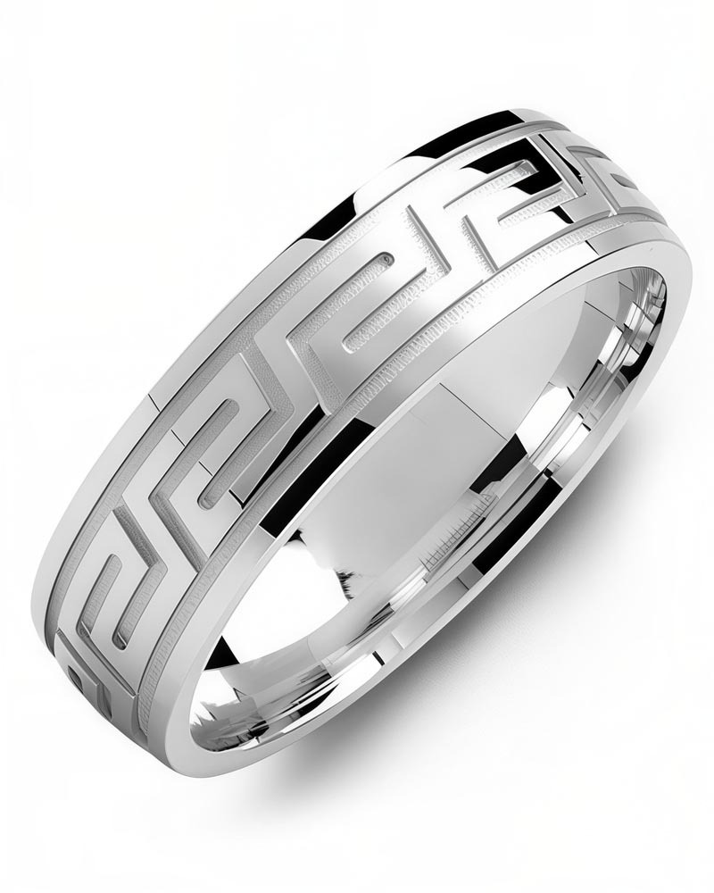 Men's & Women's White Gold Wedding Band Men's & Women's White Gold Wedding Band