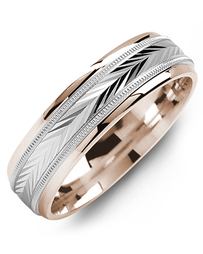 10K White Gold 6mm Slightly Domed Traditional Oval Wedding Band Ring for Men & Women with Milgrain