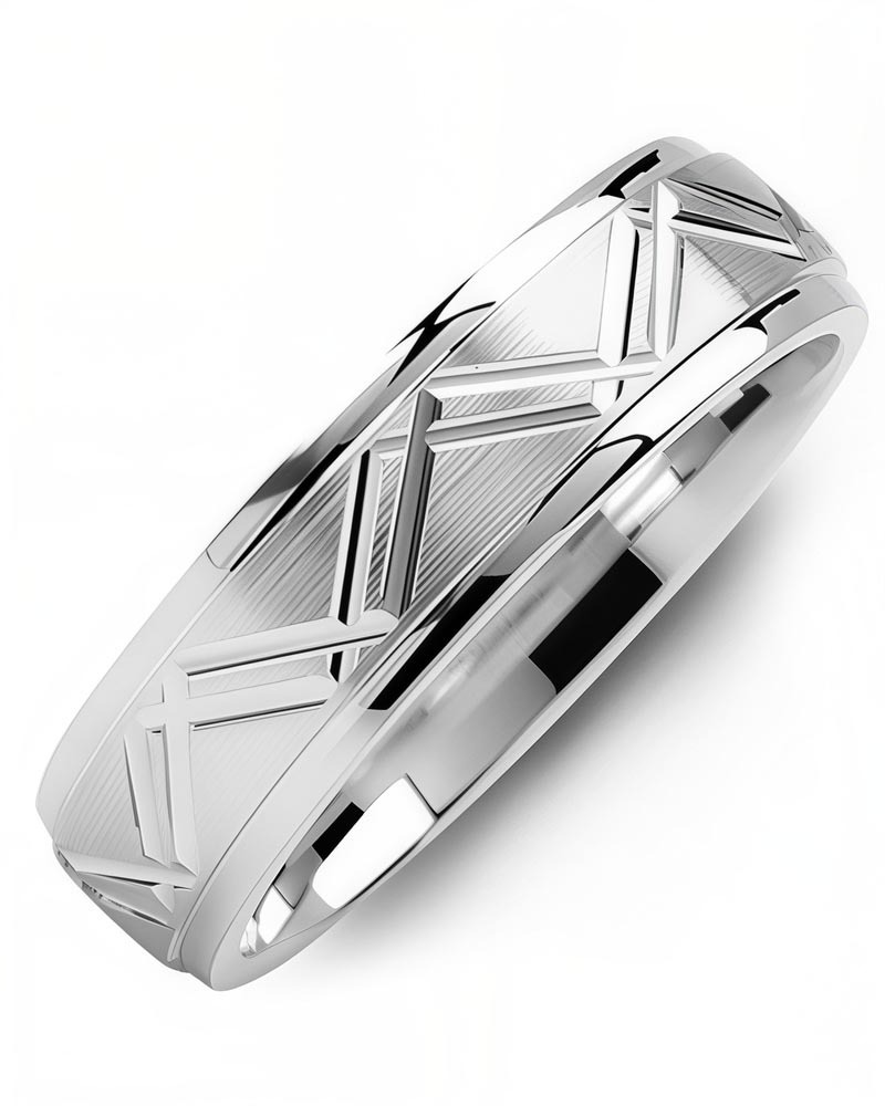 Men's & Women's White Gold Wedding Band