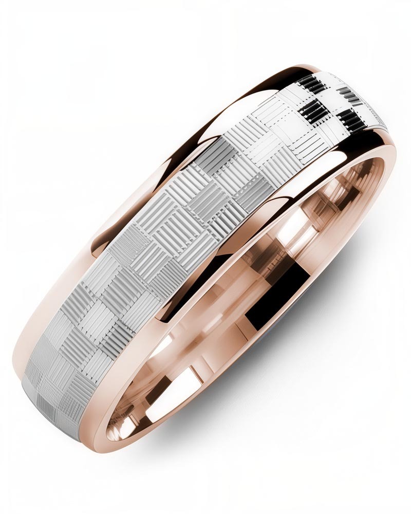 Men's & Women's Rose Gold & White Gold Wedding Band