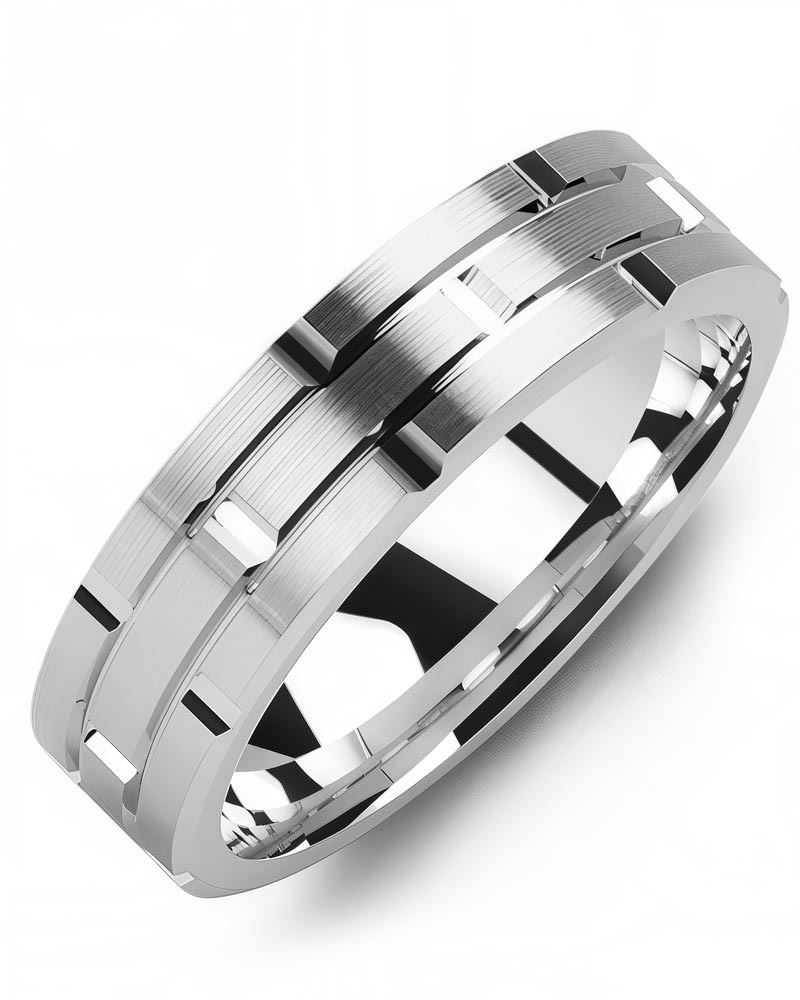 Men's & Women's White Gold Wedding Band