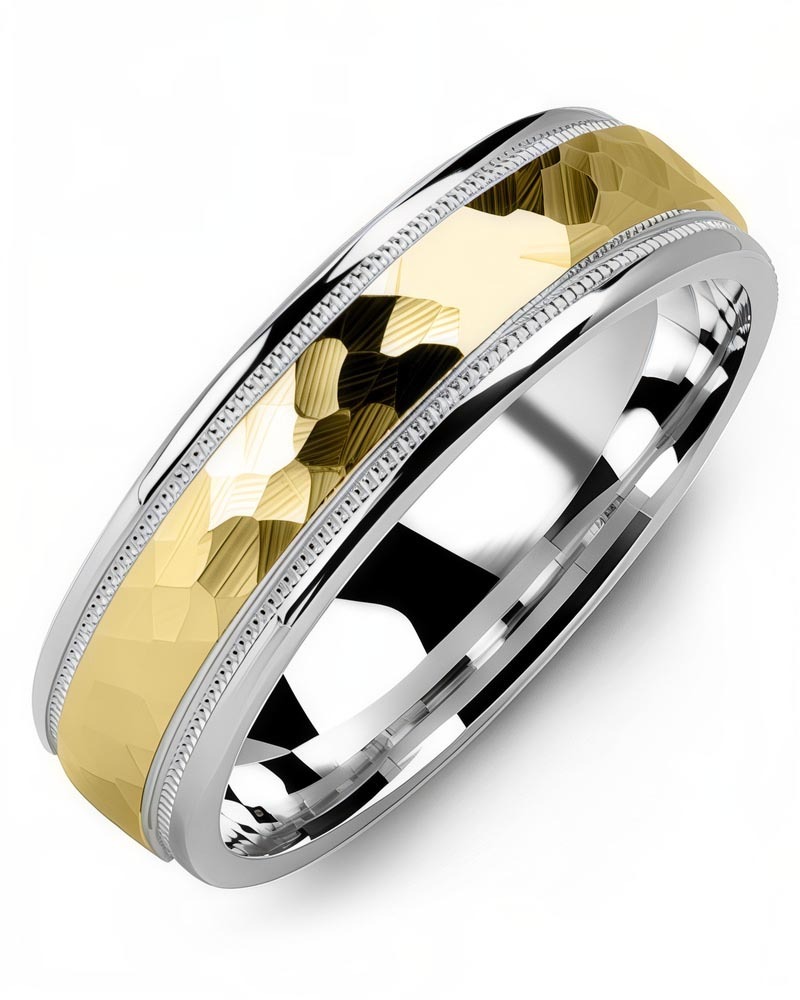 Men's & Women's White Gold & Yellow Gold Wedding Band