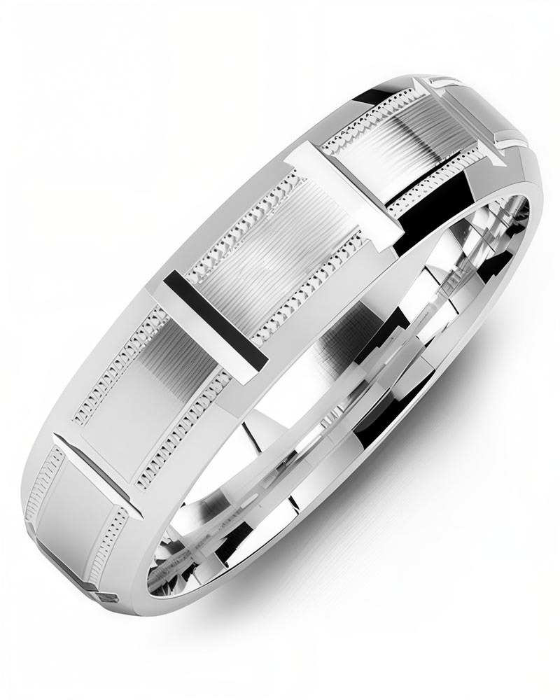 Men's & Women's White Gold Wedding Band
