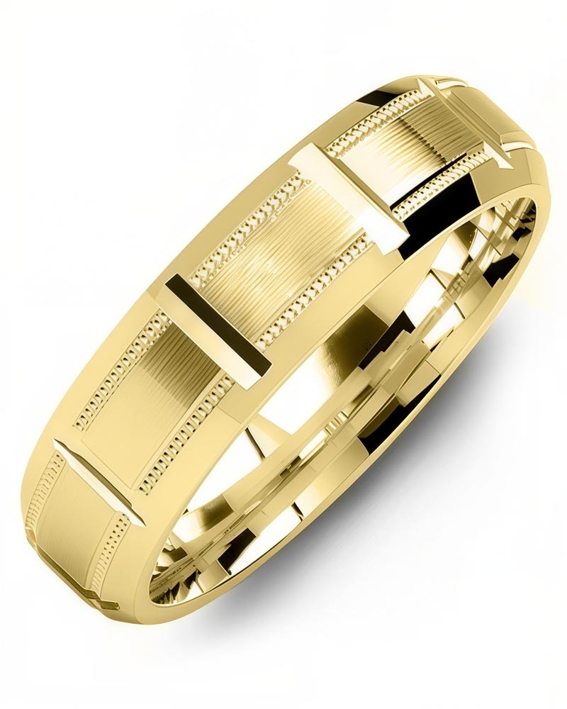 Men's & Women's Yellow Gold Wedding Band from MADANI Rings. Wedding bands, fashion rings, promise rings, made of Tungsten, Ceramic, Cobalt, and Gold. View the collection at madanirings.com