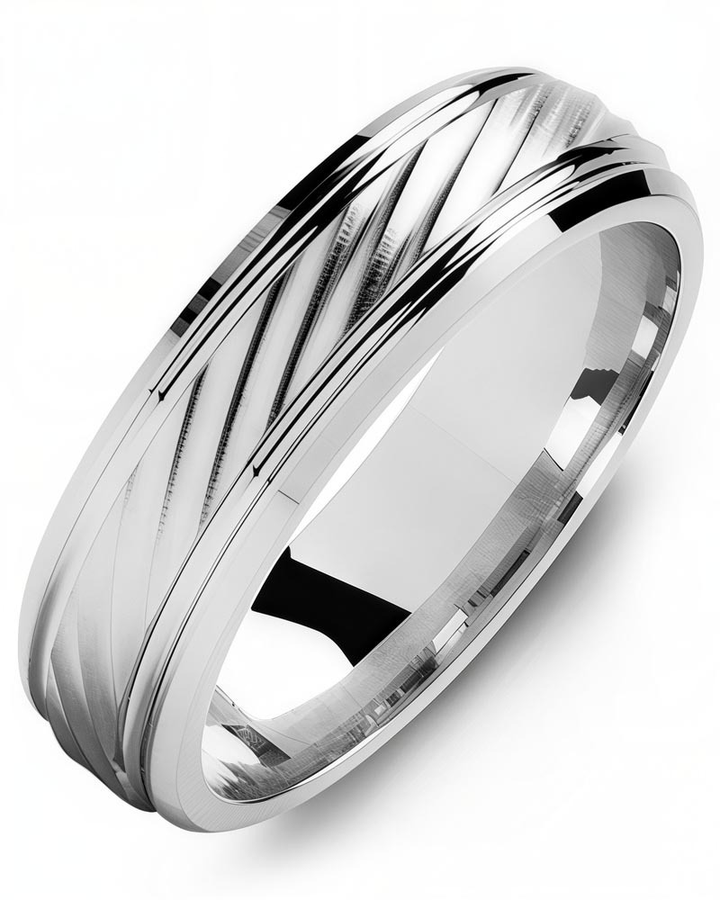 Men's & Women's White Gold Wedding Band