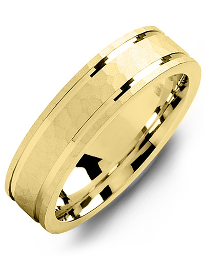 Men's & Women's Yellow Gold Wedding Band from MADANI Rings. Wedding bands, fashion rings, promise rings, made of Tungsten, Ceramic, Cobalt, and Gold. View the collection at madanirings.com