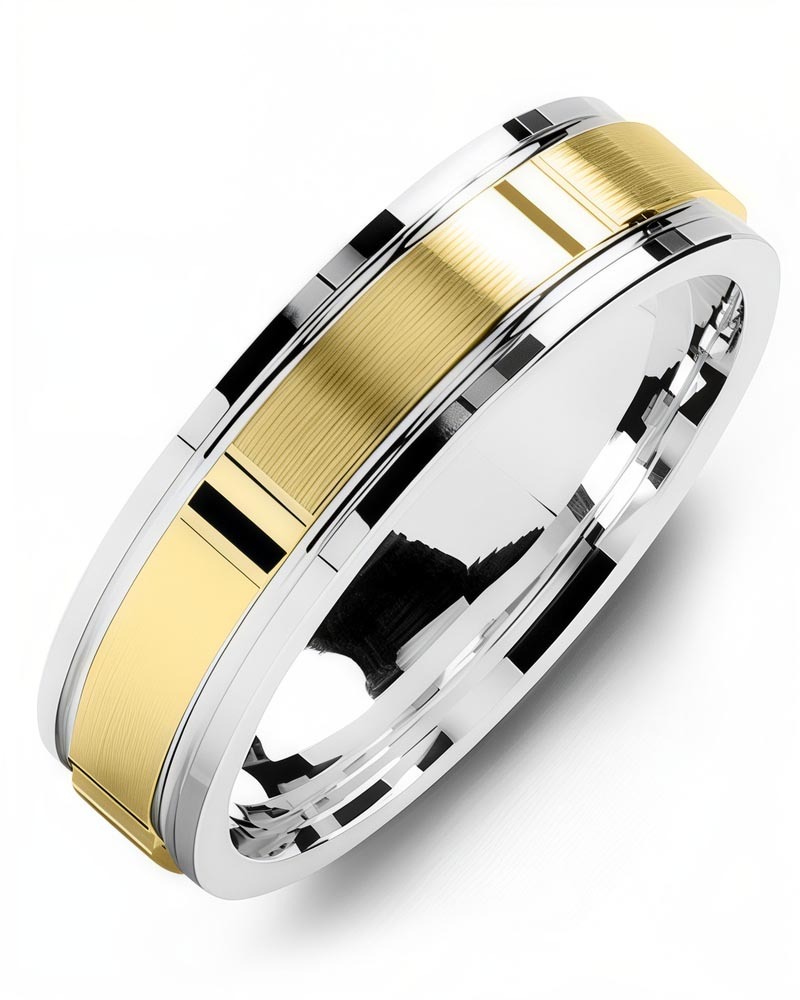 Men's & Women's White Gold & Yellow Gold Wedding Band
