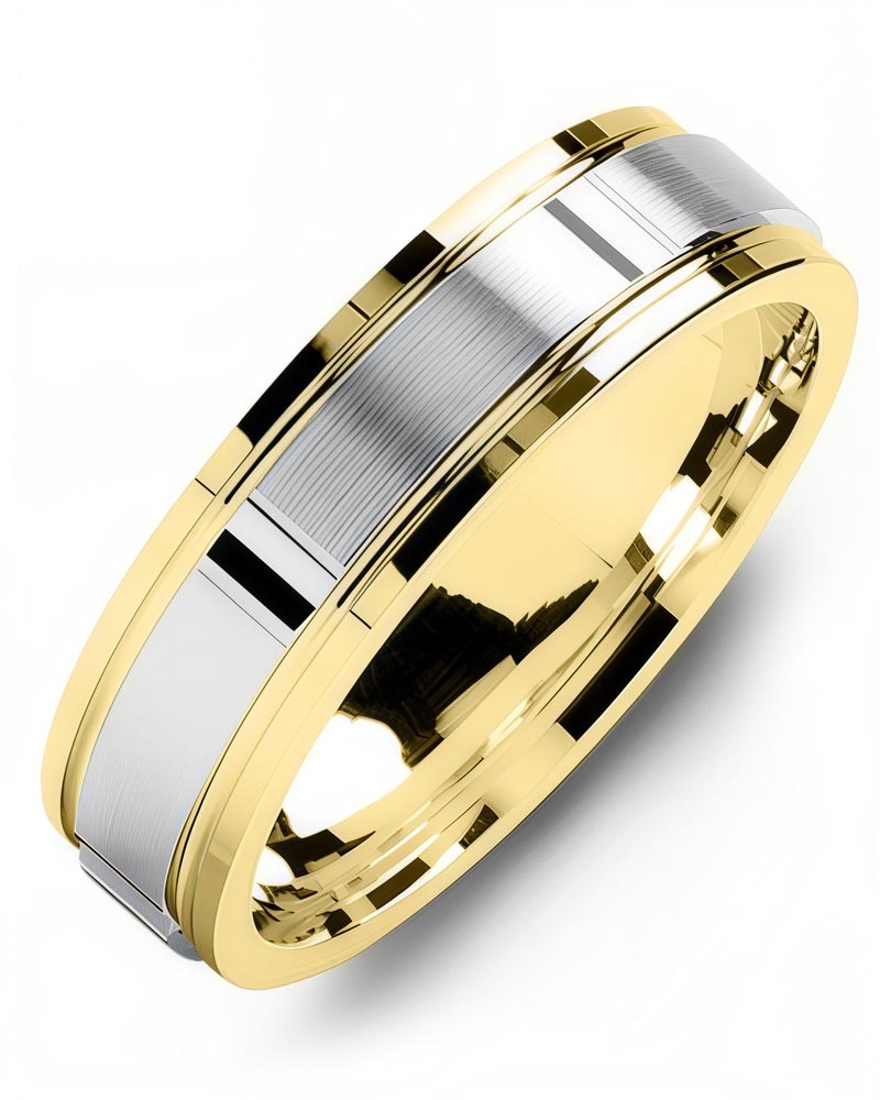 Men's & Women's Yellow Gold & White Gold Wedding Band