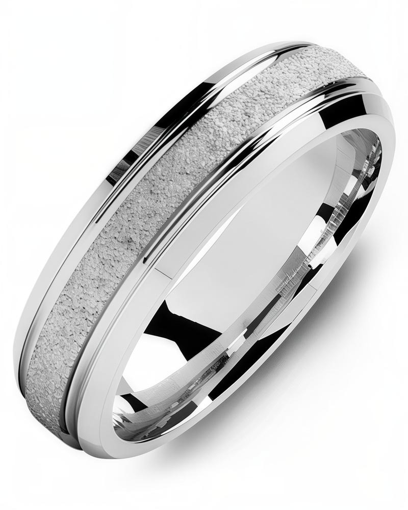 Men's & Women's White Gold Wedding Band from MADANI Rings. Wedding bands, fashion rings, promise rings, made of Tungsten, Ceramic, Cobalt, and Gold. View the collection at madanirings.com