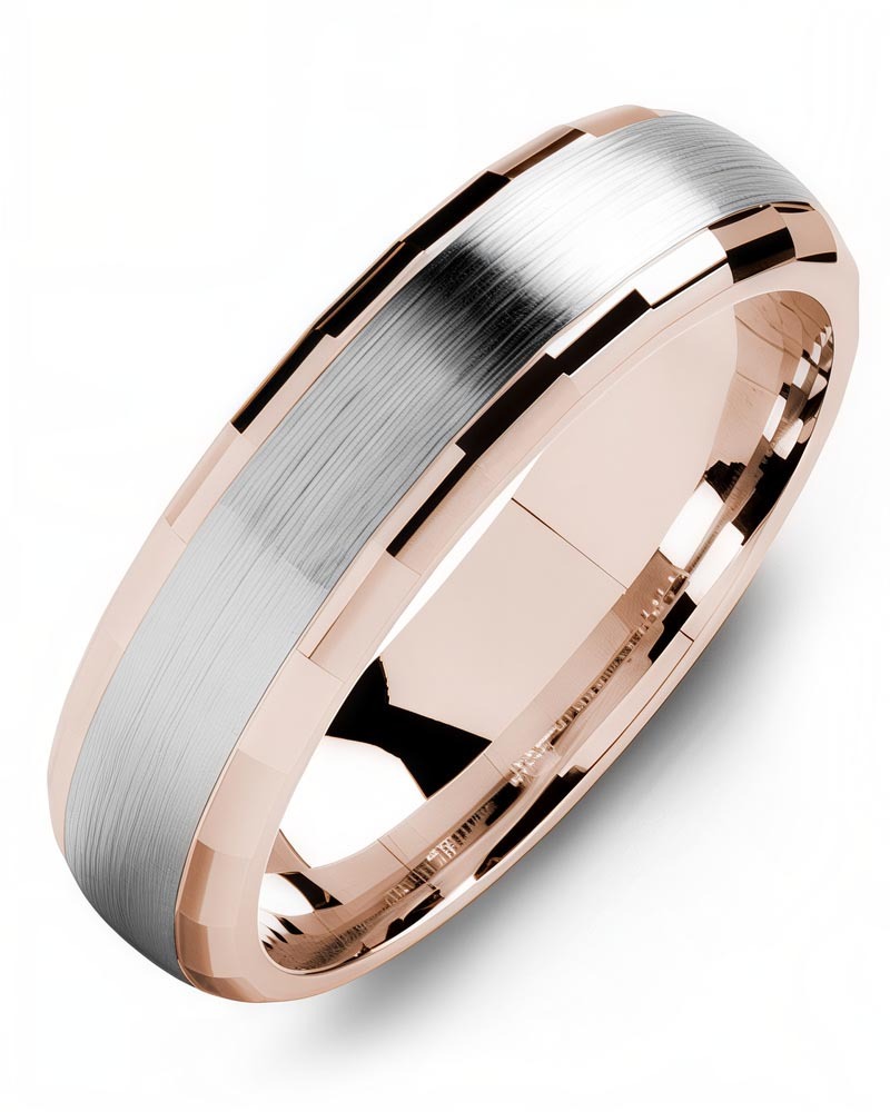 Men's & Women's Rose Gold & White Gold Wedding Band
