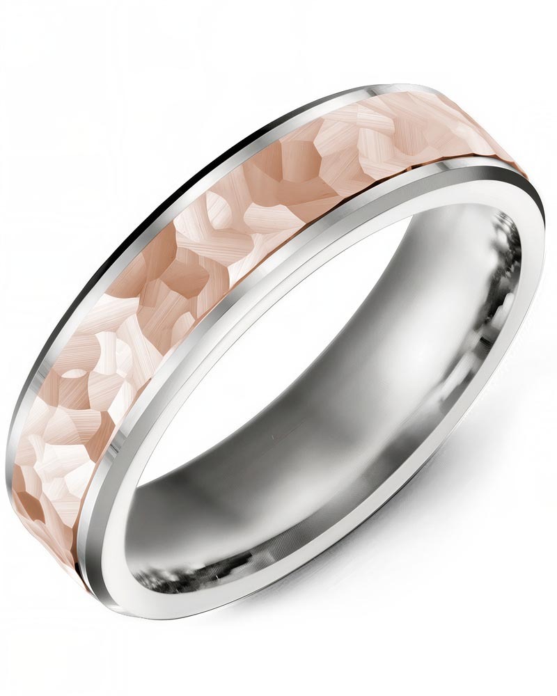 Men's & Women's White Gold & Rose Gold Wedding Band