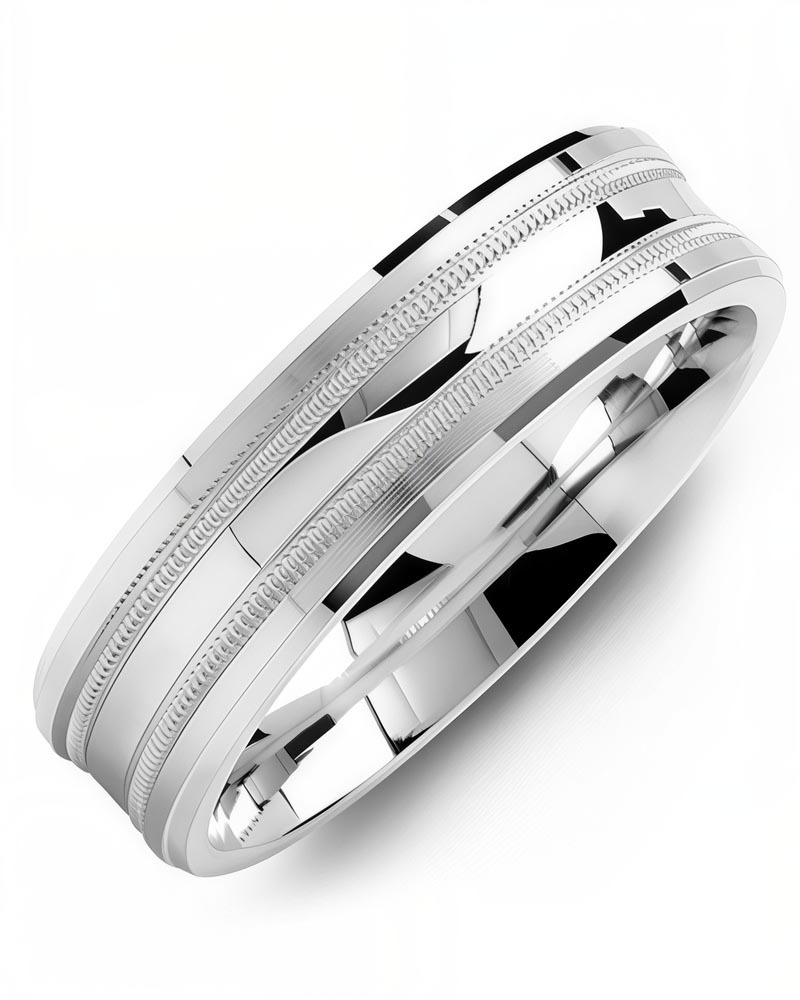 Men's & Women's White Gold Wedding Band