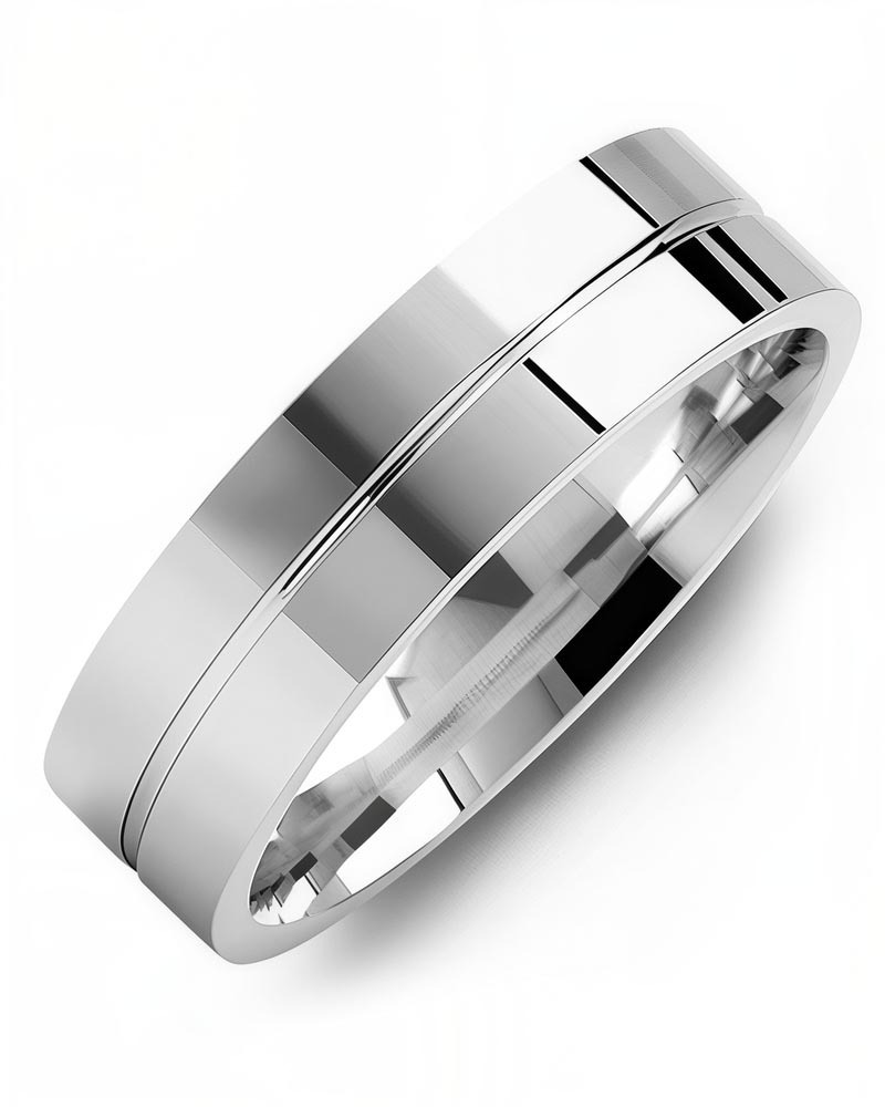 Men's & Women's White Gold Wedding Band